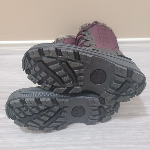 EUC Aubergine Purple & Grey WOMEN'S WINTER BOOTS with Faux Fur - Hardly worn! - Picture 4 of 6